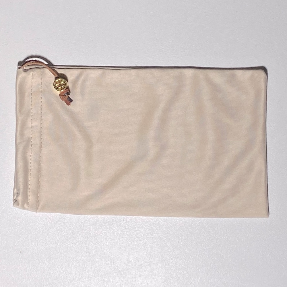 Tory Burch Saffiano Leather Sunglasses Eyeglasses Case Gold Logo with Pouch - Picture 14 of 15